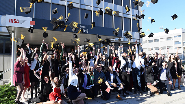 Remise des diplômes de la promotion Biosciences 2016-2018 de l'INSA de Lyon